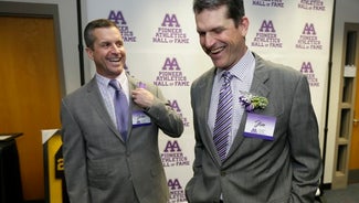 Next Story Image: The Harbaugh brothers enjoy a day and an honor back home